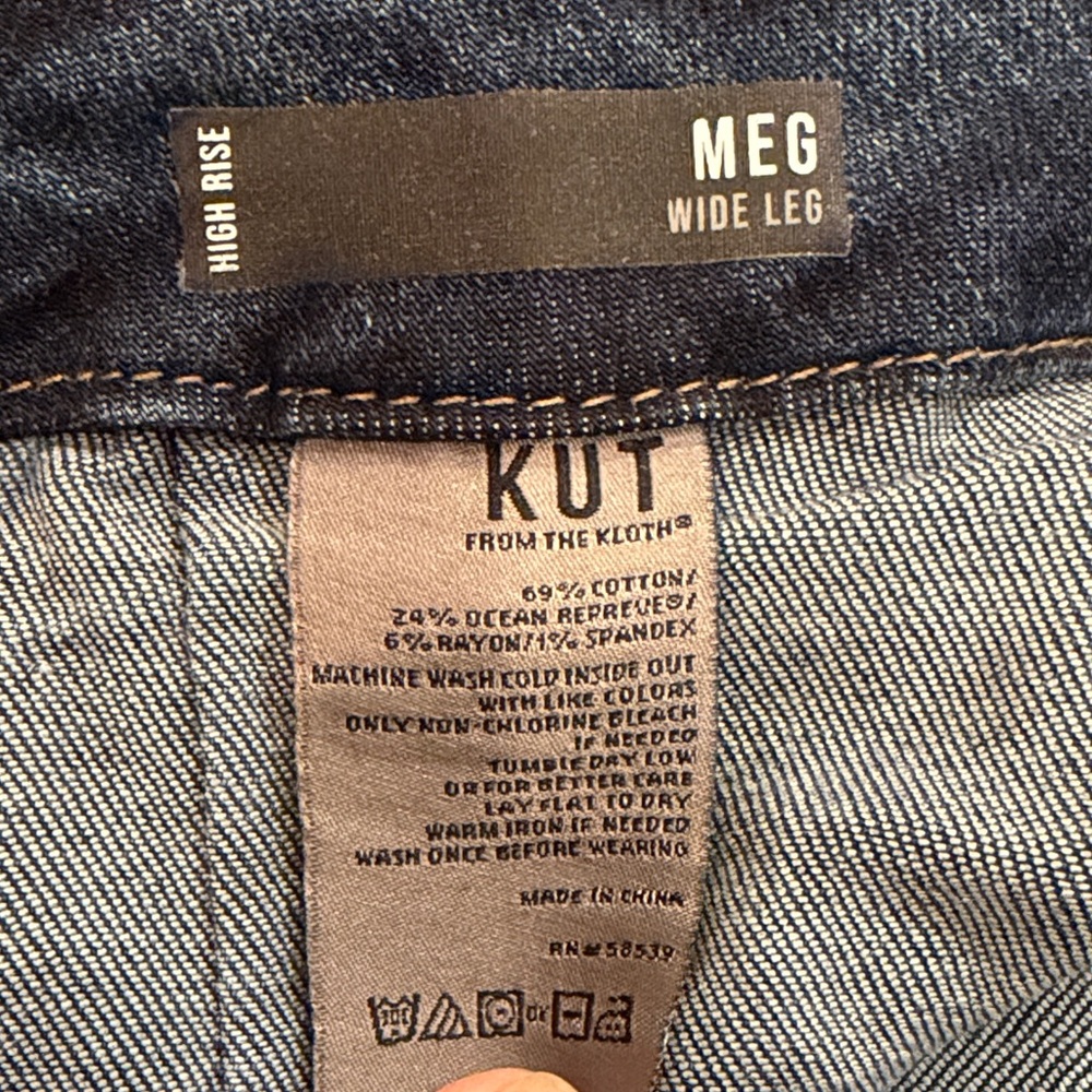 Kut From The Kloth Meg Wide Leg Cropped Denim Jeans - Picture 6 of 6